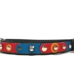Exclusivo collar de cuero para perros FC Barcelona azul rojo grana, Diseño Barça
