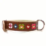 Collar De Cuero Para Perro Con Flores Vintage – “Vintage Bloom Fiesta” - Imagen 4