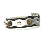 Handgemaakte leren armband verstelbaar met gesp comfortabel in glanzend zilver zwarte of bruine kleuren met sierlijke studs, Design Studded