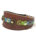 Collar para galgos de moda con colores pastel verde azul, Diseño Spring