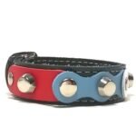 Bracelet avec boucle reglable rouge blanc bleu élégante et à la mode de cuir noir our marron, Design Windy